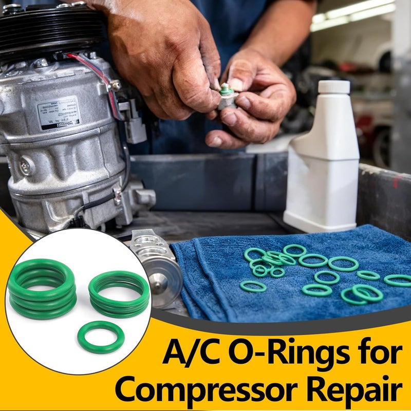NBRINGO 265 Pcs AC O Ring & Gasket Seal Kit for R134a - Durable A/C Compressor Port Seal Washer Kit with Line Seals, Bonded Washers, Condenser & Hose Gaskets for Long-Lasting Performance - Image 4
